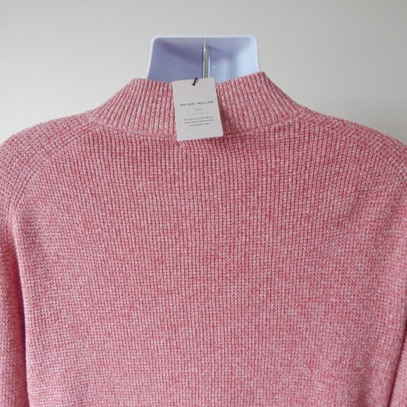 Peter Millar Crown Men Wool Cotton Twisted Knit Quarter Zip Sweater LYCHE XL NWT - Picture 6 of 8